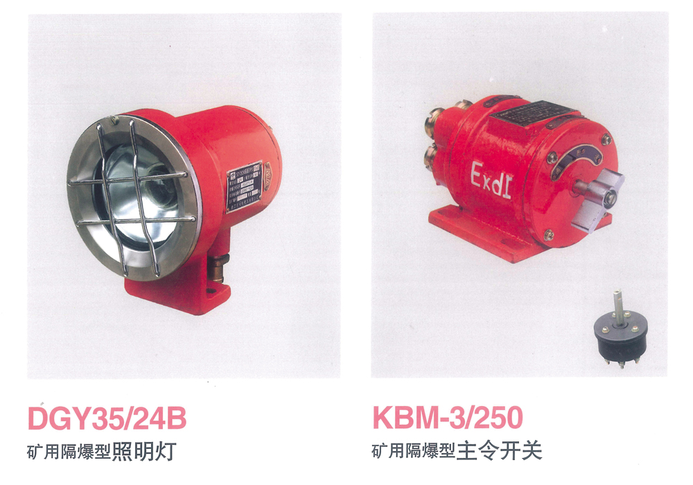 礦用隔爆型照明燈、主令開(kāi)關(guān)